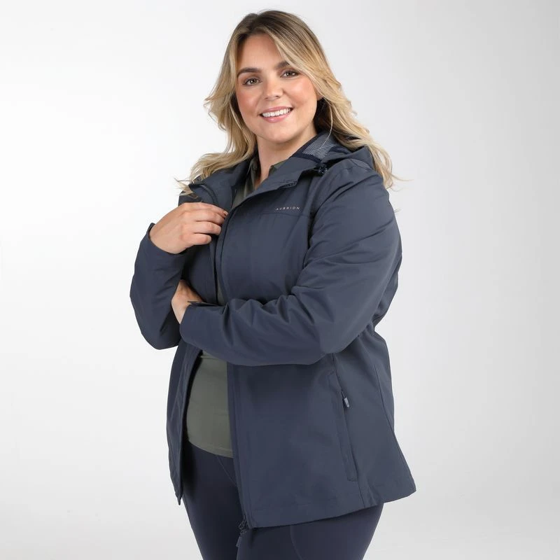 Shires Aubrion Women's Cloudburst Raincoat - Navy 3 Shires Aubrion Women's Cloudburst Raincoat - Navy - Image 3