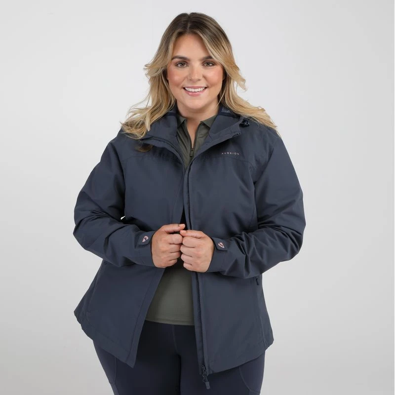 Shires Aubrion Women's Cloudburst Raincoat - Navy 4 Shires Aubrion Women's Cloudburst Raincoat - Navy - Image 4
