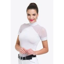 Cavalliera Women's Marielle Short Sleeve Show Shirt - White/White 4 Cavalliera Women's Marielle Short Sleeve Show Shirt - White/White -Ovation Sale Shop 644265 800 800