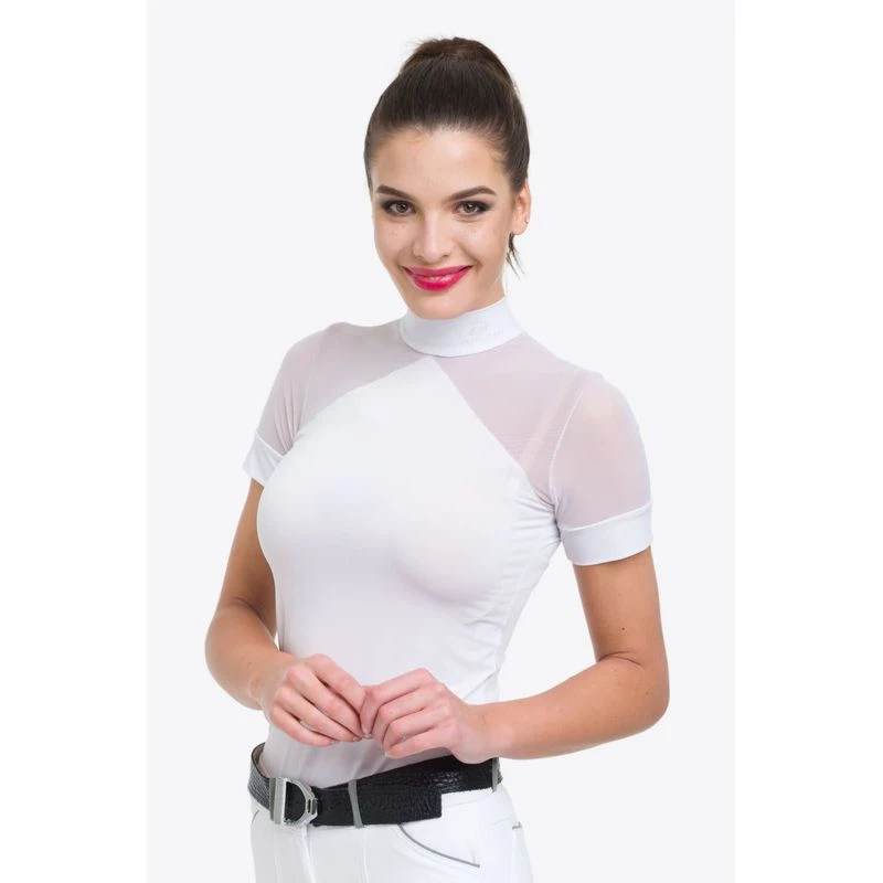 Cavalliera Women's Marielle Short Sleeve Show Shirt - White/White 2 Cavalliera Women's Marielle Short Sleeve Show Shirt - White/White - Image 2