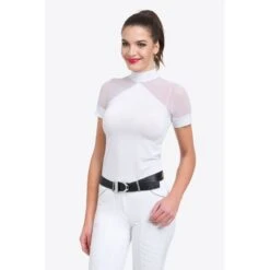 Cavalliera Women's Marielle Short Sleeve Show Shirt - White/White 5 Cavalliera Women's Marielle Short Sleeve Show Shirt - White/White -Ovation Sale Shop 644266 800 800