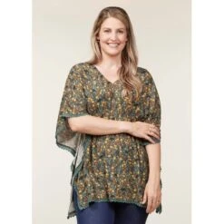 EQL Women's Daydream Gauze Tunic - Cypress Hoofprint Meadow -Ovation Sale Shop 644604 800 800
