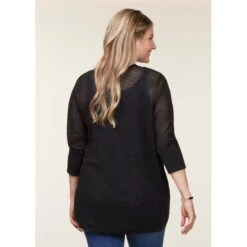 EQL Women's Mesh Cocoon Cardigan - Black -Ovation Sale Shop 644800 800 800