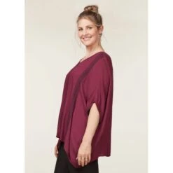EQL Women's Embroidered EQ Stripe Top - Sangria -Ovation Sale Shop 644966 800 800