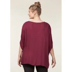 EQL Women's Embroidered EQ Stripe Top - Sangria -Ovation Sale Shop 644967 800 800