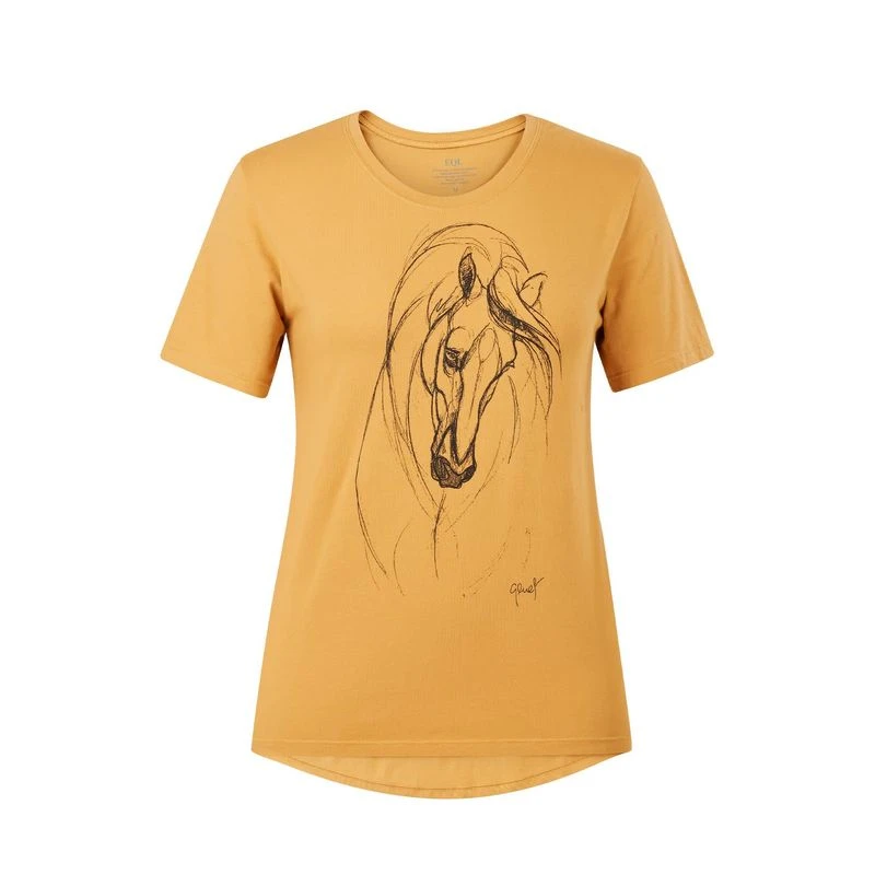 EQL Women's Graceful Horse T-Shirt - Dijon 1 EQL Women's Graceful Horse T-Shirt - Dijon