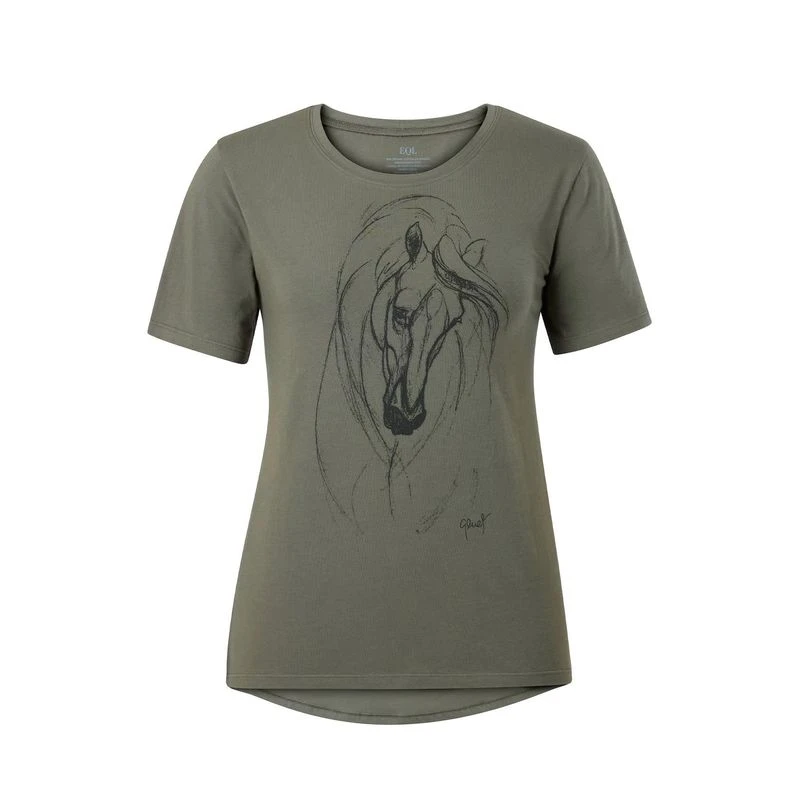 EQL Women's Graceful Horse T-Shirt - Caper 1 EQL Women's Graceful Horse T-Shirt - Caper