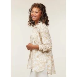 EQL Women's Soft Touch Print Button Up Shirt - Latte Countryside 8 EQL Women's Soft Touch Print Button Up Shirt - Latte Countryside -Ovation Sale Shop 650519 800 800