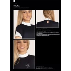 Fair Play Women's Bruna Short Sleeve Competition Shirt - Black -Ovation Sale Shop 655141 800 800