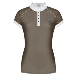 Fair Play Women's Anita Short Sleeve Competition Shirt - Taupe Grey