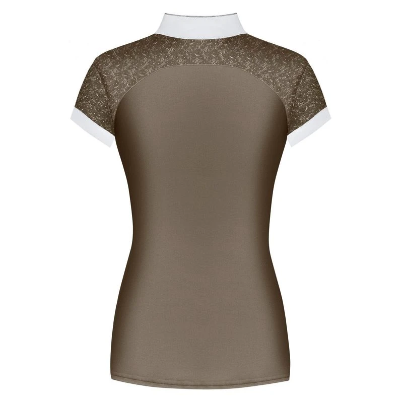 Fair Play Women's Anita Short Sleeve Competition Shirt - Taupe Grey 2 Fair Play Women's Anita Short Sleeve Competition Shirt - Taupe Grey - Image 2