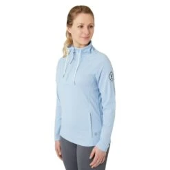 Horze Women's Ira Technical Half Zip Sweatshirt With High Neck - Cashmere Blue -Ovation Sale Shop 659690 800 800