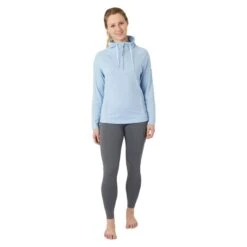 Horze Women's Ira Technical Half Zip Sweatshirt With High Neck - Cashmere Blue -Ovation Sale Shop 659693 800 800