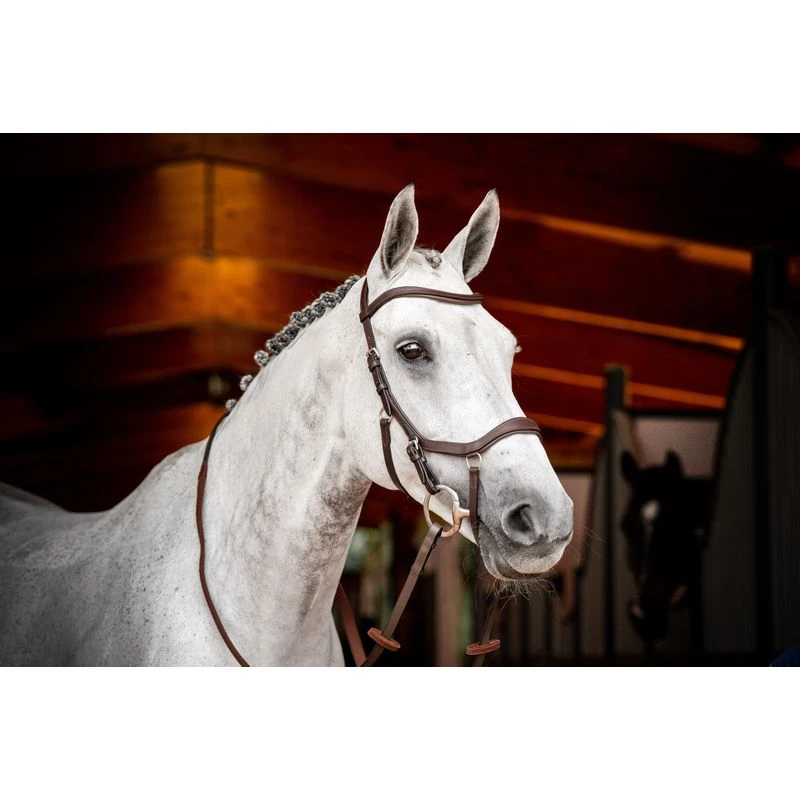 Rambo Micklem 2 Competition Bridle W/Reins - Dark Havana 2 Rambo Micklem 2 Competition Bridle W/Reins - Dark Havana - Image 2