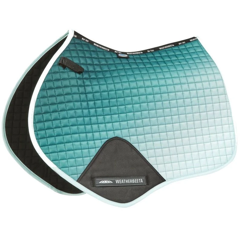 Weatherbeeta Prime Ombre Jump Shaped Saddle Pad - Green 1 Weatherbeeta Prime Ombre Jump Shaped Saddle Pad - Green