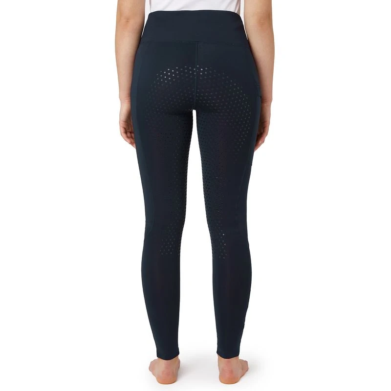 Horze Women's Gwen Super Flex Full Seat Tights - Dark Blue 4 Horze Women's Gwen Super Flex Full Seat Tights - Dark Blue - Image 4