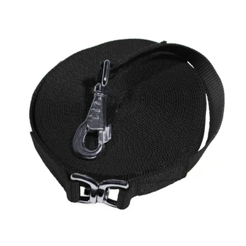 Kensington 30ft Flat Nylon Lunge Line - Black W/Black Nickle 1 Kensington 30ft Flat Nylon Lunge Line - Black W/Black Nickle