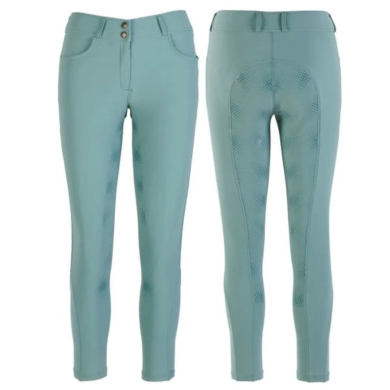Ovation Women's Signature Bellissima II GripTec Full Seat Breeches - Silver Pine 1 Ovation Women's Signature Bellissima II GripTec Full Seat Breeches - Silver Pine