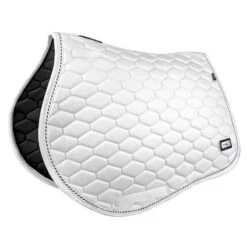 Fair Play Hexagon Jump Saddle Pad - White
