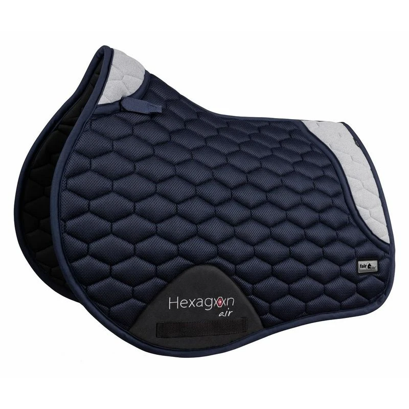 Fair Play Hexagon Air Mesh Jump Saddle Pad - Navy/Grey 1 Fair Play Hexagon Air Mesh Jump Saddle Pad - Navy/Grey