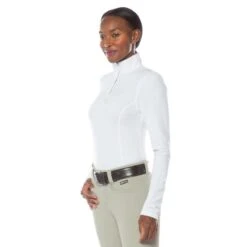 Kerrits Women's Winter Circuit Show Shirt - White/Bits N Crops -Ovation Sale Shop 681318 800 800