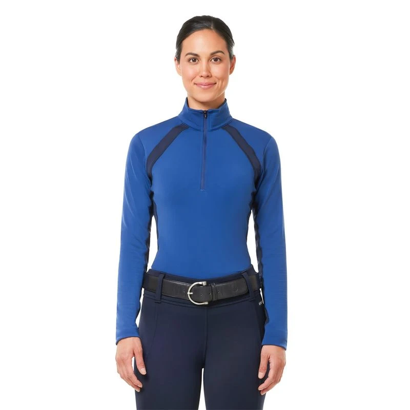 Kerrits Women's Rail Side Quarter Zip Tech Top - True Blue 2 Kerrits Women's Rail Side Quarter Zip Tech Top - True Blue - Image 2