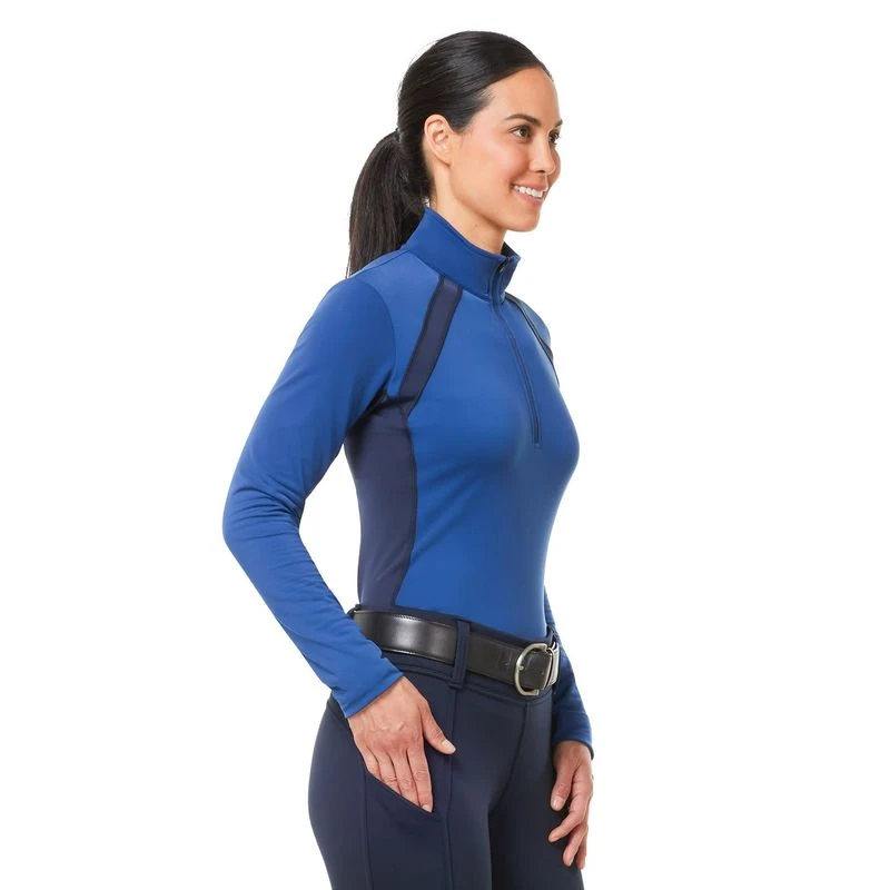 Kerrits Women's Rail Side Quarter Zip Tech Top - True Blue 4 Kerrits Women's Rail Side Quarter Zip Tech Top - True Blue - Image 4