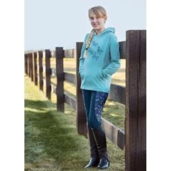 Kerrits Kids' Happy Herd Pullover Hoodie - Topaz -Ovation Sale Shop 682264 800 800
