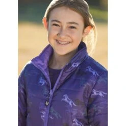 Kerrits Kids' Pony Tracks Reversible Quilted Jacket - Huckleberry Run Free/Iris -Ovation Sale Shop 682866 800 800