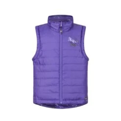 Kerrits Kids' Pony Tracks Reversible Quilted Vest - Huckleberry Run Free/Iris