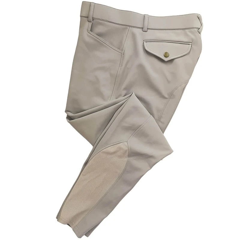 Ovation Men's Dynamic Knee Patch Breeches - Tan 1 Ovation Men's Dynamic Knee Patch Breeches - Tan