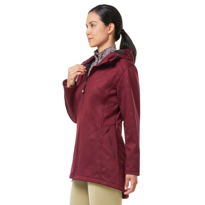 Kerrits Women's Lucky Bits Softshell Riding Jacket - Sangria 3 Kerrits Women's Lucky Bits Softshell Riding Jacket - Sangria - Image 3