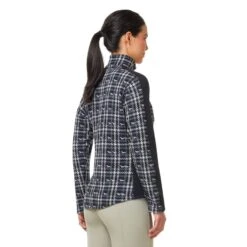 Kerrits Women's Muzzle Nuzzle Fleece Half Zip - Black Plaid Pasture -Ovation Sale Shop 687353 800 800