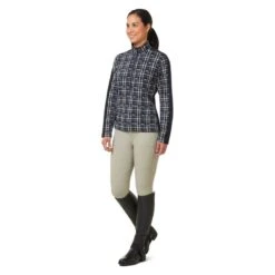 Kerrits Women's Muzzle Nuzzle Fleece Half Zip - Black Plaid Pasture -Ovation Sale Shop 687354 800 800