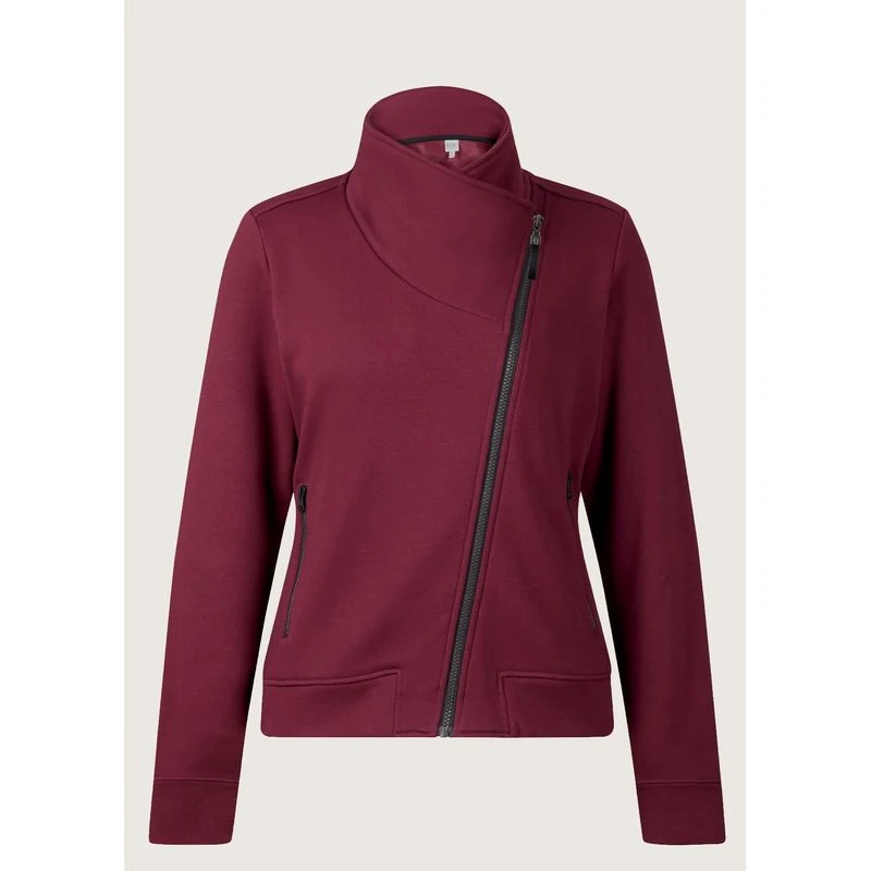 EQL Women's Wrap Front Fleece Jacket - Sangria 1 EQL Women's Wrap Front Fleece Jacket - Sangria