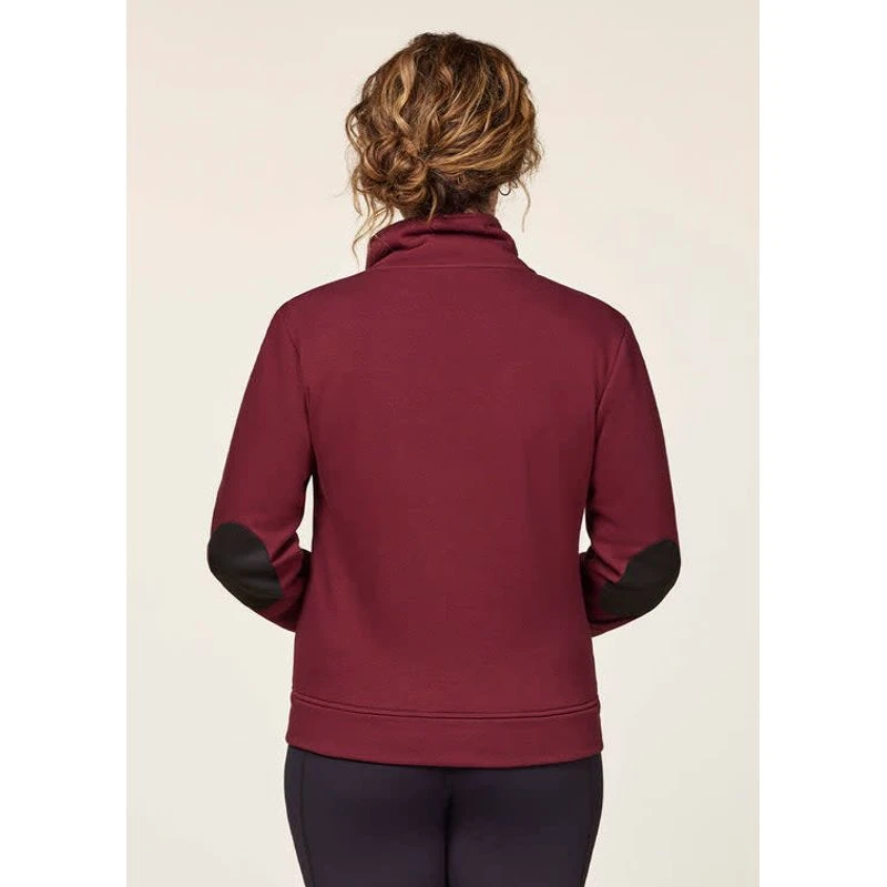 EQL Women's Wrap Front Fleece Jacket - Sangria 5 EQL Women's Wrap Front Fleece Jacket - Sangria - Image 5