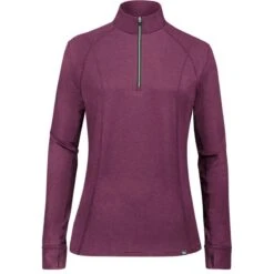 RJ Classics Women's Logan Zip Tech Shirt - Amaranth Heather