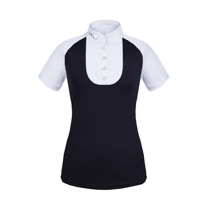 Fair Play Women's Justine Short Sleeve Compeition Shirt - Black/White 1 Fair Play Women's Justine Short Sleeve Compeition Shirt - Black/White