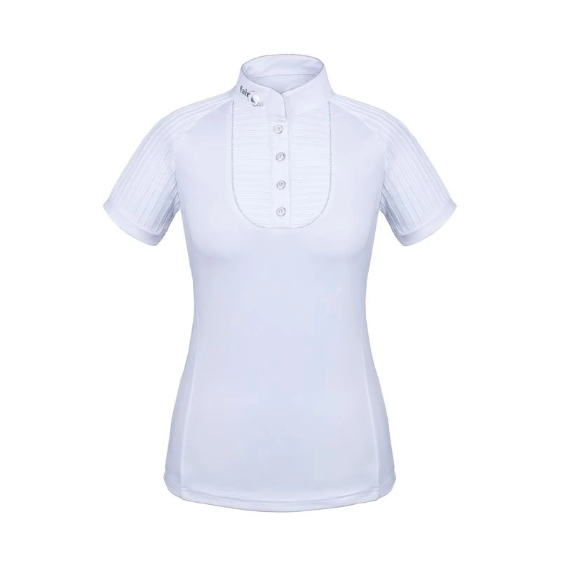 Fair Play Women's Justine Short Sleeve Compeition Shirt - White 1 Fair Play Women's Justine Short Sleeve Compeition Shirt - White