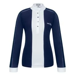 Fair Play Women's Claire Long Sleeve Competition Shirt - Navy/White