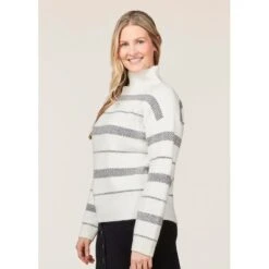 EQL Women's Railway Stripe Sweater - Soft White/Black 8 EQL Women's Railway Stripe Sweater - Soft White/Black -Ovation Sale Shop 694415 800 800