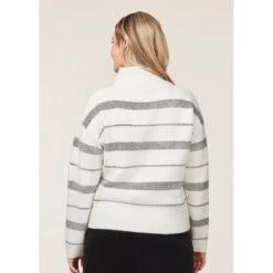 EQL Women's Railway Stripe Sweater - Soft White/Black 9 EQL Women's Railway Stripe Sweater - Soft White/Black -Ovation Sale Shop 694416 800 800