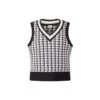 EQL Women's Houndstooth Sweater Vest - Black/Soft White