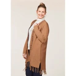 EQL Women's Bits & Fringe Cardigan - Caramel/Java -Ovation Sale Shop 694482 800 800