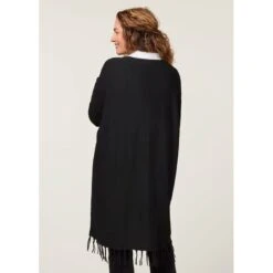 EQL Women's Bits & Fringe Cardigan - Black/Sterling -Ovation Sale Shop 694501 800 800
