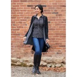 EQL Women's Bits & Fringe Cardigan - Black/Sterling -Ovation Sale Shop 694503 800 800