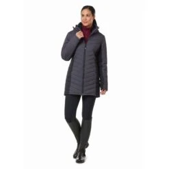 Kerrits Women's Horsey Houndstooth Insulated Parka - Peppercorn Houndstooth/Black -Ovation Sale Shop 694519 800 800