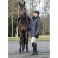 Kerrits Women's Horsey Houndstooth Insulated Parka - Peppercorn Houndstooth/Black -Ovation Sale Shop 694520 800 800