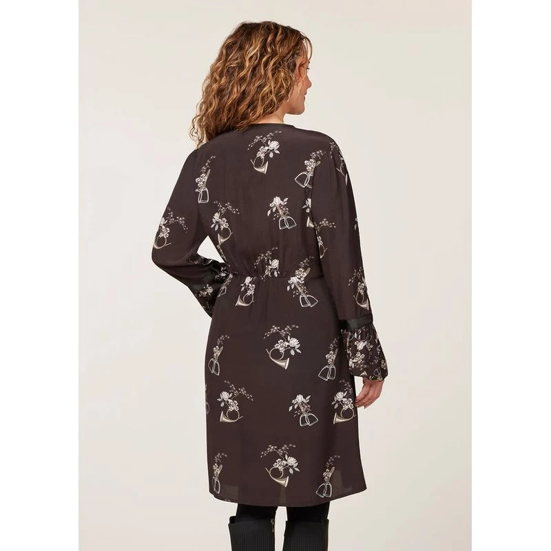 EQL Women's Gwenyth Ecovero Tunic Dress - Java Hunt Field Floral 4 EQL Women's Gwenyth Ecovero Tunic Dress - Java Hunt Field Floral - Image 4