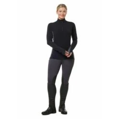 Kerrits Women's Stable Temp Merino Wool Quarter Zip Top - Black -Ovation Sale Shop 694961 800 800